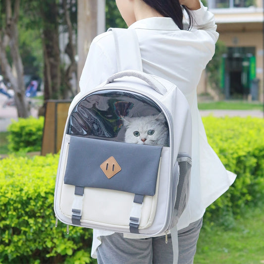 Large Cat Bag Outing Portable Transparent Pink Cat Schoolbag Pet Backpack Dog Backpack Cat Cage Cat Supplies